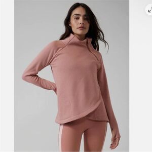 ATHLETA | NEW Pink Karma Asymmetrical Pullover Sweatshirt Women’s Size XX-Small